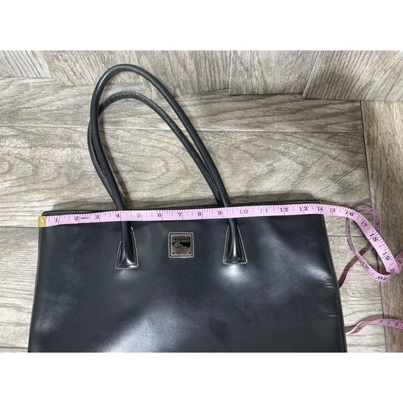 Dooney & Bourke Black Leather Tote Shoulder Bag Purse Handbag ParaSole Made USA - Picture 10 of 13